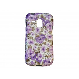 Coque TPU pour Samsung Galaxy Trend/S7560 petites fleurs violettes + film protection écran offert