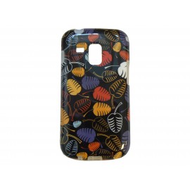 Coque TPU noire pour Samsung Galaxy Trend/S7560 feuilles marrons + film protection écran offert