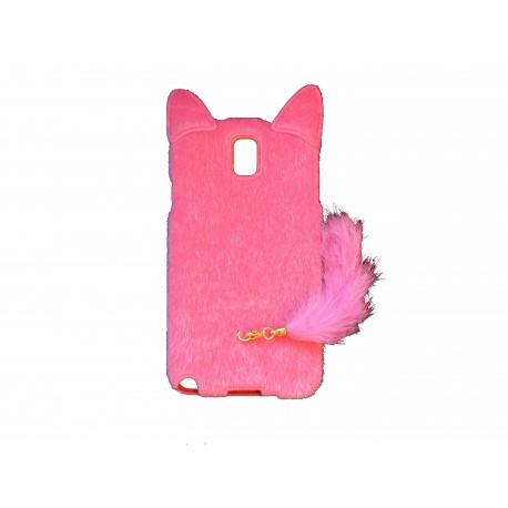 Coque pour Samsung Galaxy Note 3/N9000 oreilles de chat rose fuschia+ film protection écran offert