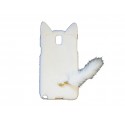 Coque pour Samsung Galaxy Note 3/N9000 oreilles de chat blanc+ film protection écran offert