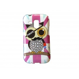 Coque TPU pour Samsung Galaxy Trend/S7560 hibou pirate + film protection écran offert