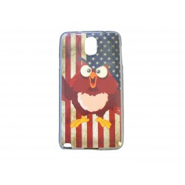 Coque TPU pour Samsung Galaxy Note 3/N9000 USA/Etats-Unis coq  + film protection écran offert