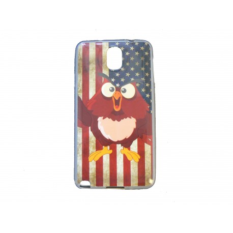 Coque TPU pour Samsung Galaxy Note 3/N9000 USA/Etats-Unis coq  + film protection écran offert