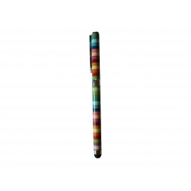 Stylet stylo rayé multicolore pour écran tactile