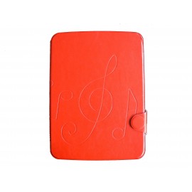 Pochette pour Samsung Tab 3 10.1 P5200 simili-cuir rouge + film protection écran