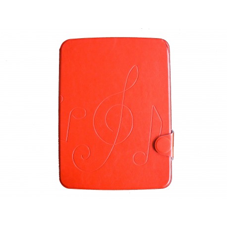 Pochette pour Samsung Tab 3 10.1 P5200 simili-cuir rouge + film protection écran