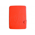 Pochette pour Samsung Tab 3 10.1 P5200 simili-cuir rouge + film protection écran