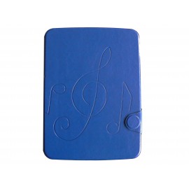 Pochette pour Samsung Tab 3 10.1 P5200 simili-cuir bleue + film protection écran