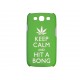 Coque pour Samsung Galaxy S3 / I9300 verte "keep calm" + film protection écran offert