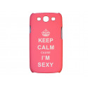 Coque pour Samsung Galaxy S3 / I9300 rose "keep calm" + film protection écran offert