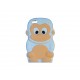 Coque silicone pour Iphone 5C singe blanc + film protection écran