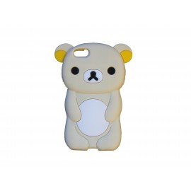 Coque silicone pour Iphone 5C ourson beige + film protection écran