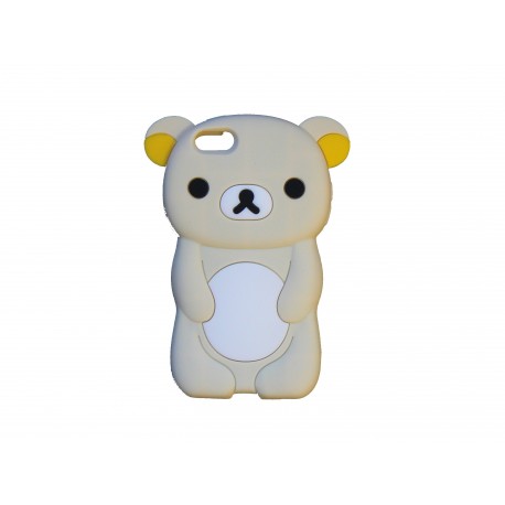 Coque silicone pour Iphone 5C ourson beige + film protection écran