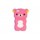 Coque silicone pour Iphone 5C ourson rose bonbon + film protection écran