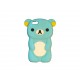 Coque silicone pour Iphone 5C ourson bleu + film protection écran