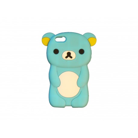 Coque silicone pour Iphone 5C ourson bleu + film protection écran