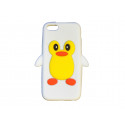 Coque silicone pour Iphone 5C pingouin blanc + film protection écran