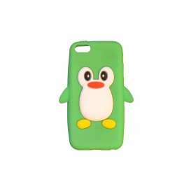 Coque silicone pour Iphone 5C pingouin vert + film protection écran