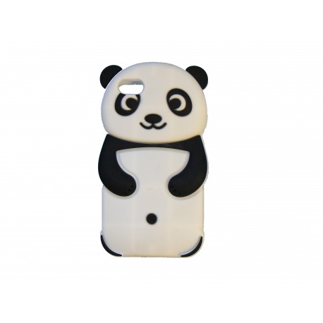 Coque silicone pour Iphone 5C Panda noir blanc + film protection écran