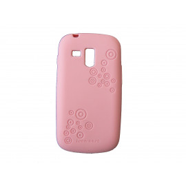 Coque silicone rose clair pour Samsung Galaxy Trend/S7560 + film protection écran offert