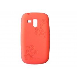 Coque silicone rouge pour Samsung Galaxy Trend/S7560 + film protection écran offert