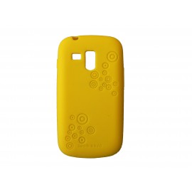 Coque silicone jaune pour Samsung Galaxy Trend/S7560 + film protection écran offert