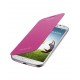 Flip cover origine Samsung Galaxy S4 I9500 rose fuschia+ film protection écran