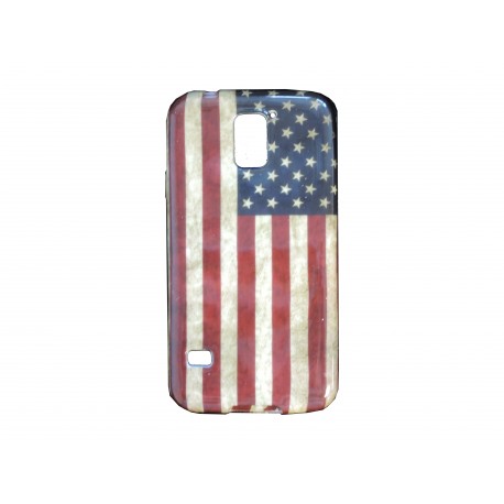 Coque TPU Samsung Galaxy S5 G900 USA/Etats-Unis vintage  + film protection écran offert