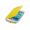 Flip cover Samsung Galaxy S3 mini / I8190 jaune+ film protectin écran