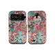 Pochette pour Samsung I9500 Galaxy S4 simili-cuir nuds multicolores + film protection écran