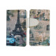 Pochette pour Samsung I9500 Galaxy S4 simili-cuir Tour Eiffel version 3 + film protection écran