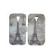 Pochette pour Samsung I9500 Galaxy S4 simili-cuir Tour Eiffel version 4 + film protection écran