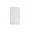 Pochette pour Samsung Galaxy Note 3 N9000 simili-cuir blanche + film protection écran