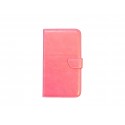 Pochette pour Samsung Galaxy Note 3 N9000 simili-cuir rose + film protection écran