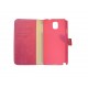 Pochette pour Samsung Galaxy Note 3 N9000 simili-cuir rose + film protection écran