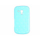 Coque silicone pour Samsung Galaxy Trend/S7560 bleue turquoise strass + film protection écran offert