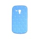 Coque silicone pour Samsung Galaxy Trend/S7560  bleue strass + film protection écran offert