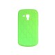 Coque silicone pour Samsung Galaxy Trend/S7560  verte strass + film protection écran offert