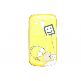 Coque jaune pour Samsung Galaxy Trend/S7560 bonhomme + film protection écran offert