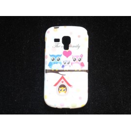 Coque TPU pour Samsung Galaxy Trend/S7560 famille hibou + film protection écran offert