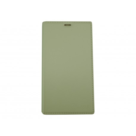 Pochette simili-cuir pour Nokia Lumia 1520 blanche  + film protection écran