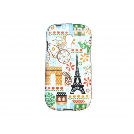 Coque TPU pour Samsung Galaxy S3 Mini/ I8190 Tour Eiffel vélo + film protection écran offert