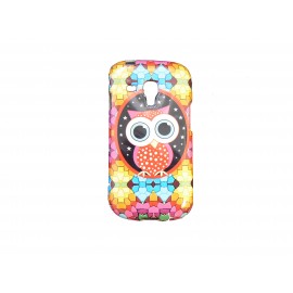 Coque TPU pour Samsung Galaxy S3 Mini/ I8190 hibou multicolore + film protection écran offert