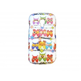 Coque TPU pour Samsung Galaxy S3 Mini/ I8190 hiboux fond blanc + film protection écran offert