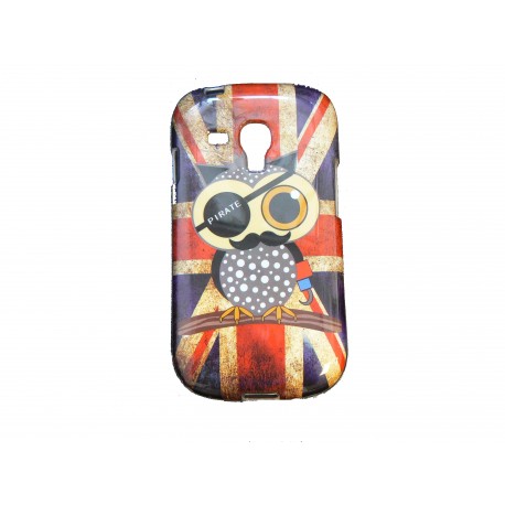 Coque TPU pour Samsung Galaxy S3 Mini/ I8190 UK/Angleterre hibou pirate + film protection écran offert