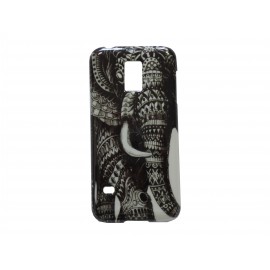 Coque TPU Samsung Galaxy S5 Mini G800 éléphant + film protection écran offert