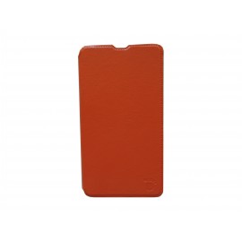 Pochette simili-cuir pour Nokia Lumia 1320 orange  + film protection écran