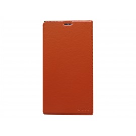 Pochette simili-cuir pour Nokia Lumia 1520 orange  + film protection écran