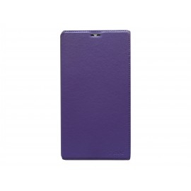 Pochette simili-cuir pour Nokia Lumia 1520 violette  + film protection écran