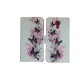 Pochette pour Samsung Galaxy S4 Mini/I9190 simili-cuir papillons noirs roses+ film protection écran